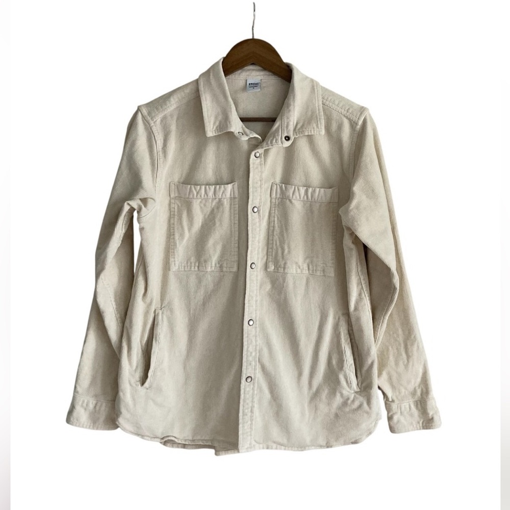 Stoic All Hail The Wale Overshirt Shacket Layer Winter White Egret